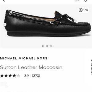Michael Kors Sutton Black Leather Loafers